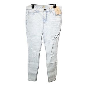 True Craft Plus High Rise Skinny Distressed Jean